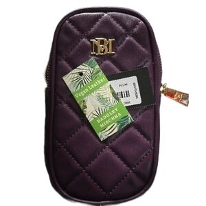 Badgley Mischka Plum Quilted Crossbody Phone Case-NWT